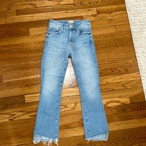 Mother Insider Crop Step Fray